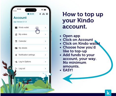 myKindo app login and setup screens