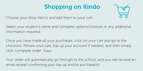 Topping up your myKindo wallet
