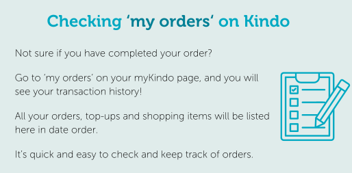 Viewing order history in myKindo