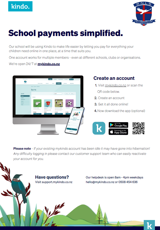 myKindo account and settings screen